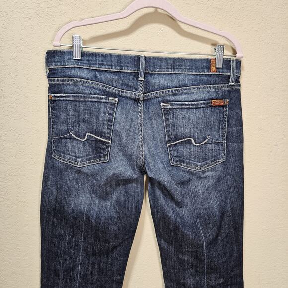 7 For All Mankind Y2K Vintage Womens 32 Jeans Low Rise Straight Leg Blue Denim - Picture 16 of 16